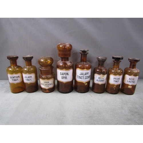 1816 - EIGHT APOTHECARY BOTTLES