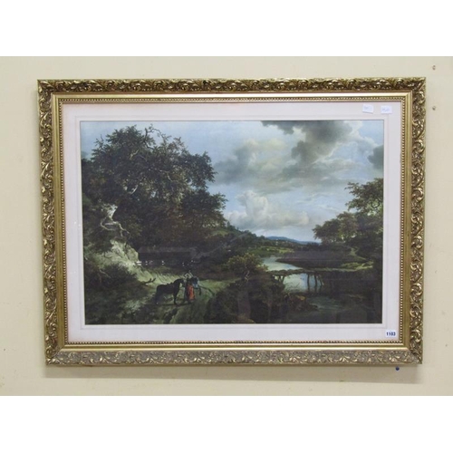 1103 - LARGE GILT F&G PRINT