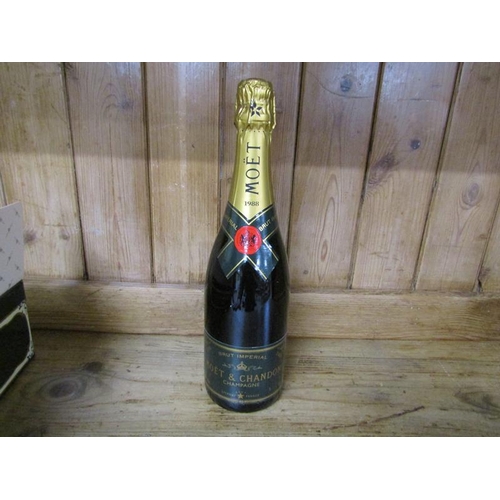 1274 - BOTTLE OF MOET CHAMPAGNE IN ORIGINAL TIN, 34CM H