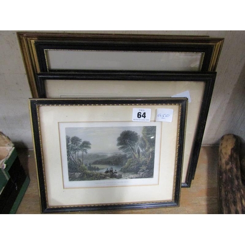 64 - COLLECTION OF FRAMED ENFRAVINGS