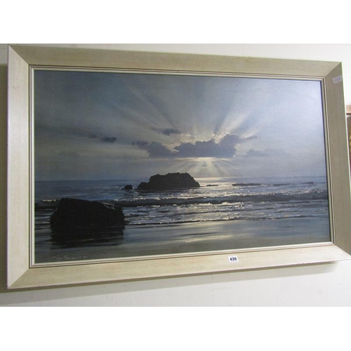 430 - FRAMED PRINT ON BOARD - COASTAL