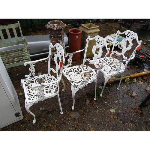 1059 - THREE GARDEN CHAIRS