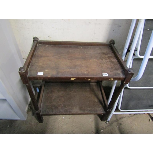 613 - OAK TEA TROLLEY