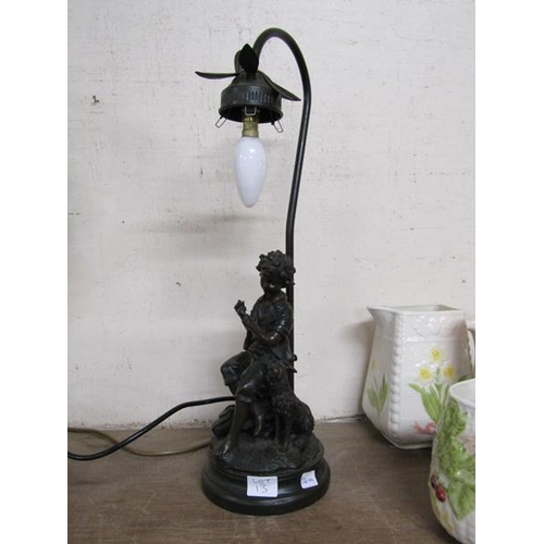 13 - REPRODUCTION BRONZE LAMP