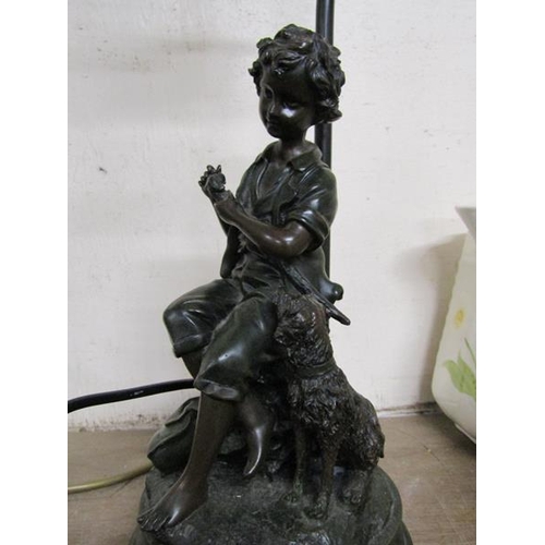 13 - REPRODUCTION BRONZE LAMP