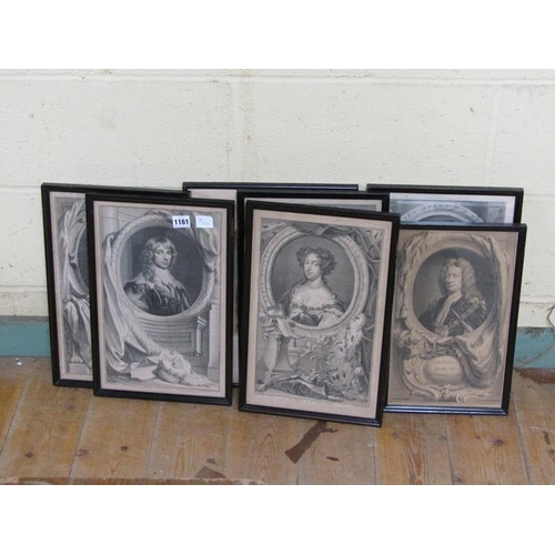 1161 - COLLECTION OF NINE 18C B&W PRINTS - IMPORTANT PERSONS