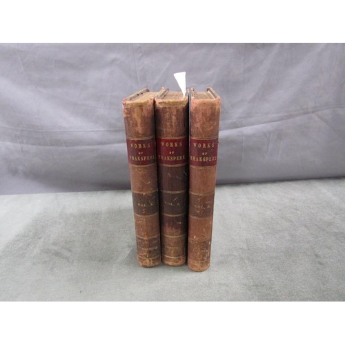 1224 - THREE VOLUMES, WORK OF SHAKESPEARE