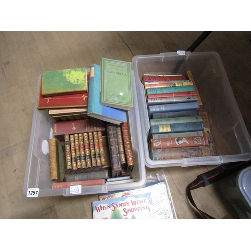 1257 - QTY OF ANTIQUE AND VINTAGE BOOKS TO INC. CHILDRENS