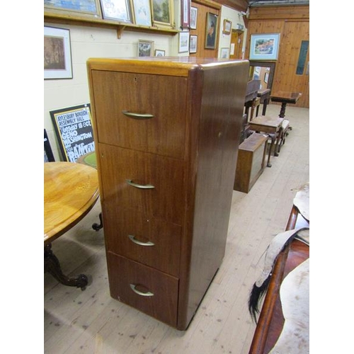 1916 - EARLY 20C MAHOGANY FOUR DRAWER FILING CABINET