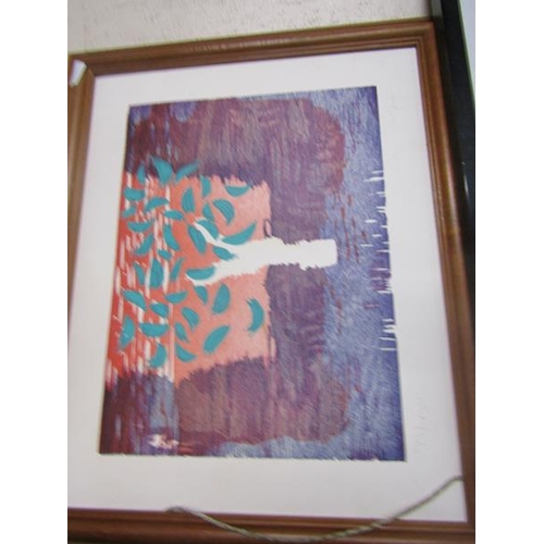 131 - SIGNED FRAMED PRINT AND A POODLE PRINT