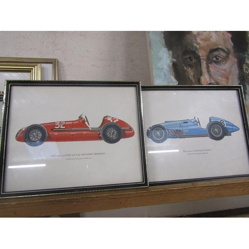 137 - VINTAGE MOTOR RACING PRINTS