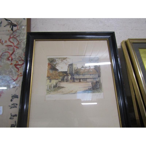 140 - FRAMED COLOURED AND SIGNED ENGRAVINGS ANTHONY HALL