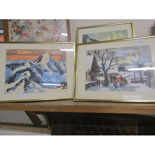 140 - FRAMED COLOURED AND SIGNED ENGRAVINGS ANTHONY HALL