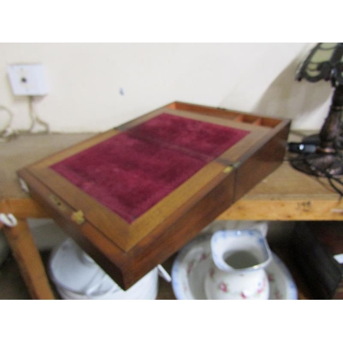 21 - 19c MAHOGANY WRITING BOX