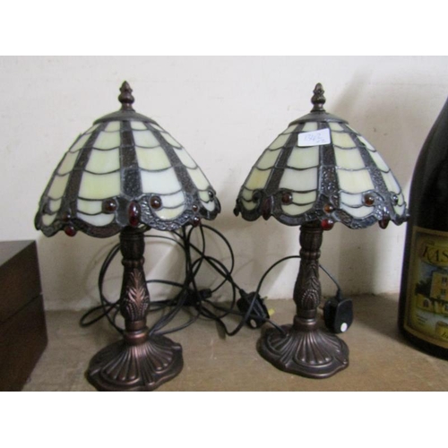 22 - TWO TIFFANY SYTLE TABLE LAMPS