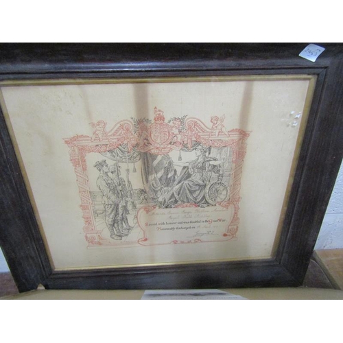 338 - QTY OF FRAMED PRINTS, OELOGRAPHS ETC