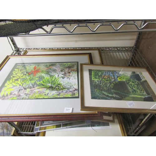 371 - QTY OF FRAMED PRINTS AND WATERCOLOURS