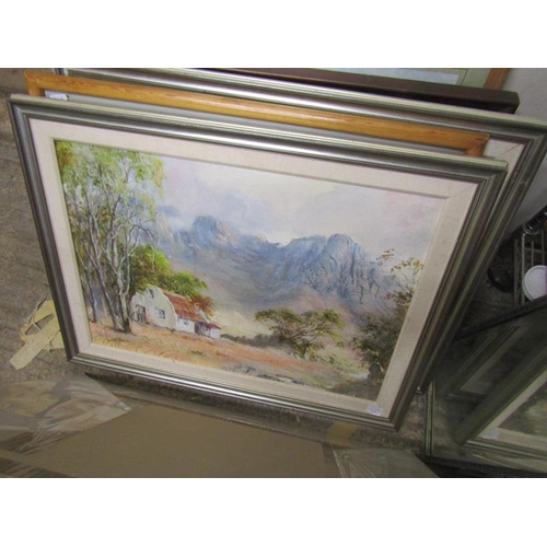 373 - QTY OF FRAMED OILS, PRINTS ETC