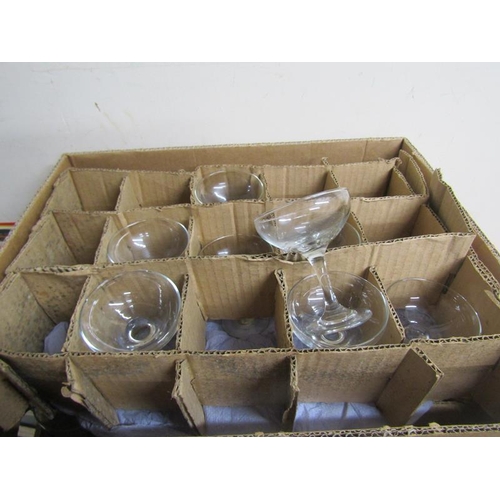 398 - THREE BOXES OF GLASSWARE TO INCL WINES