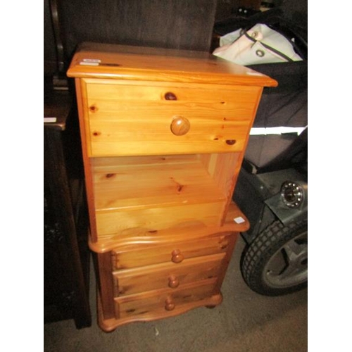 629 - TWO PINE BEDSIDE CHESTS