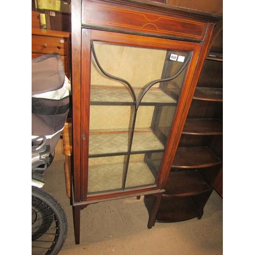 632 - EDWARDIAN INLAID DISPLAY CABINET