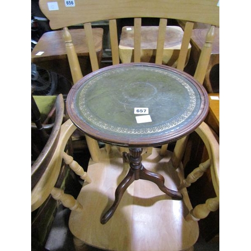 657 - MAHOGANY TRIPOD TABLE