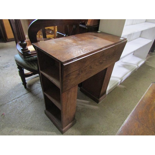 789 - OAK DROP LEAF DESK - 71.5 W x 74.5 h x 33 D (LEAF DOWN) 52.5 cms LEAF UP