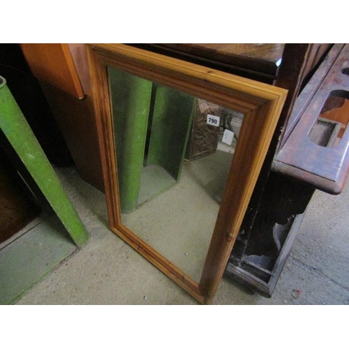 790 - PINE FRAMED MIRROR