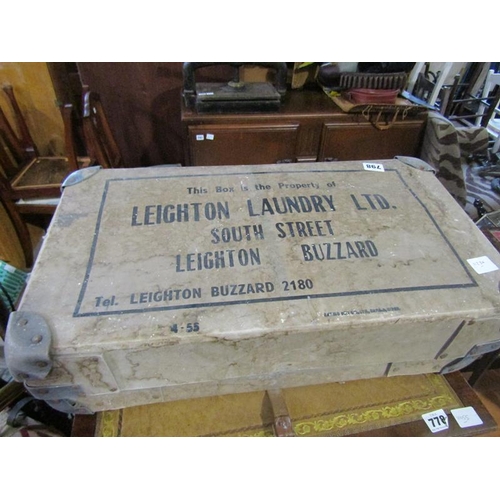 798 - LAUNDRY BOX AND SOME VINTAGE TINS