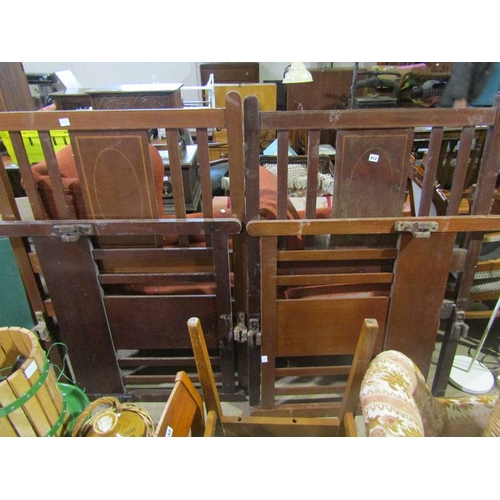 812 - TWO EDWARDIAN SINGLE BED FRAMES