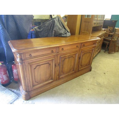 1099 - LARGE WALNUT SIDEBOARD