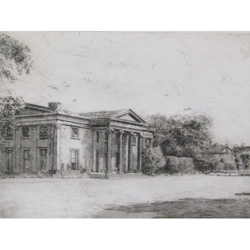 1100 - COLLECTION OF SIX F/G PRINTS TO INCL B&W ENGRAVING  BY OLIVER RAE OF DOWNING COLLEGE CAMBRIDGE