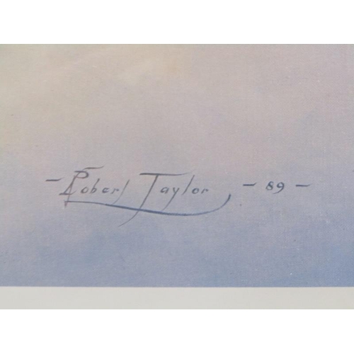 1144 - TWO ROBERT TAYLOR COLOURED PRINTS - CLOUD COMPANIONS & HURRICANE FORCE, WITH PILOT SIGNATURES, F/G, ... 