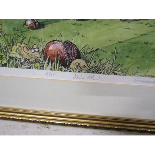 148 - SIGNED LIMITED EDITION CRICKETING PRINT