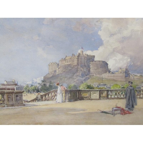 1212 - A pair, John Fulleylove - Edinburgh Castle from Heriot's Hospital & Edinburgh from the Castle (Argyl... 