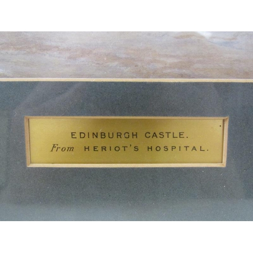 1212 - A pair, John Fulleylove - Edinburgh Castle from Heriot's Hospital & Edinburgh from the Castle (Argyl... 