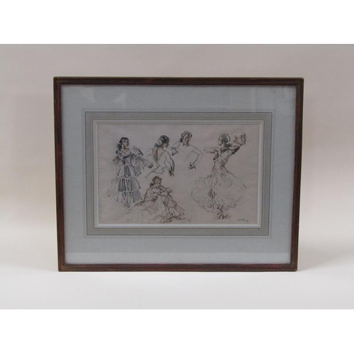 1213 - Sir William Russell Flint - five studies of Consuelito, coloured chalks, signed and inscribed with t... 