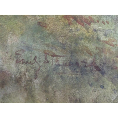 1227 - Emily Stannard - signed and inscribed in verso, Newnham Brook near Bedford, c.1900, signed watercolo... 