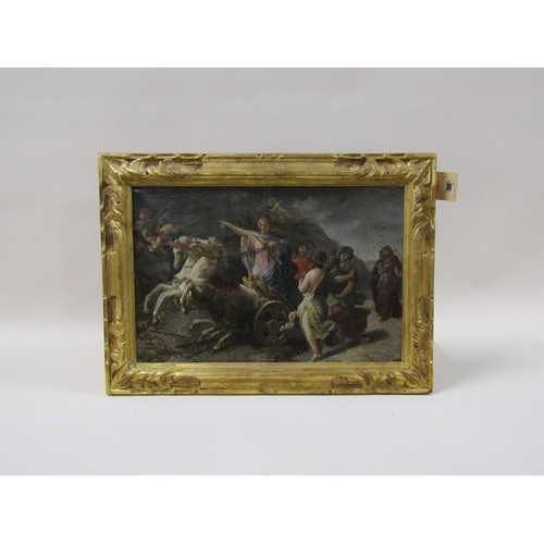 1262 - Signed and in the manner of Domenico Tojetti 1807/1892 - The progress of America, signed, oil on boa... 