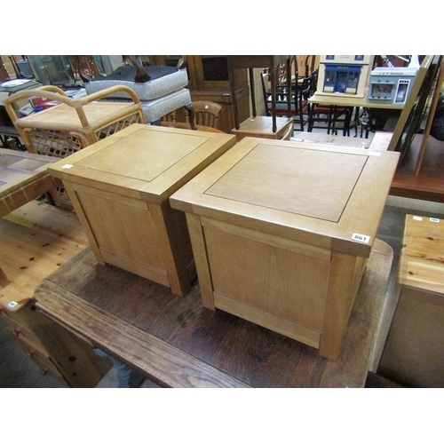 861 - TWO OAK BOXES