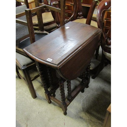 878 - OAK GATELEG TABLE