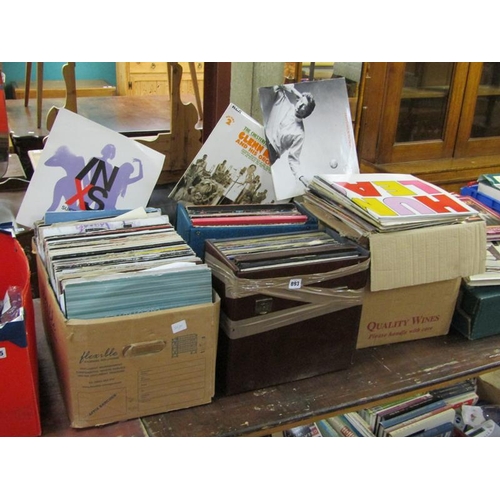 893 - THREE BOXES OF RECORDS