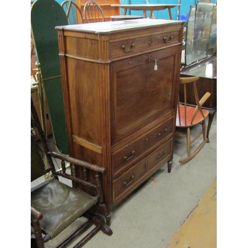 921 - 19c MAHOGANY SECRETAIRE CABINET