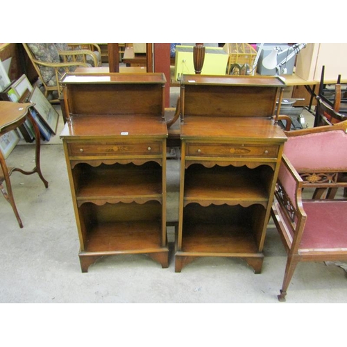 952 - TWO REPRODUCTION YEW WOOD CUPBOARDS