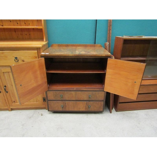 957 - 1930s WALNUT VENEERED TALLBOY