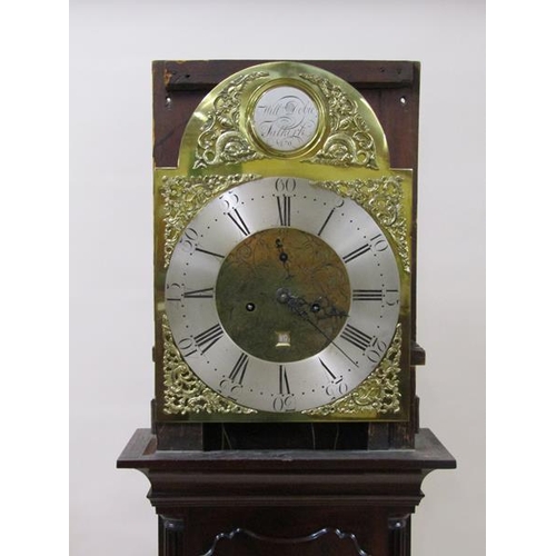 1333 - A mid 18c eight day longcase clock, the 32cm arched brass dial signed William Dobie, Falkirk no.270 ... 