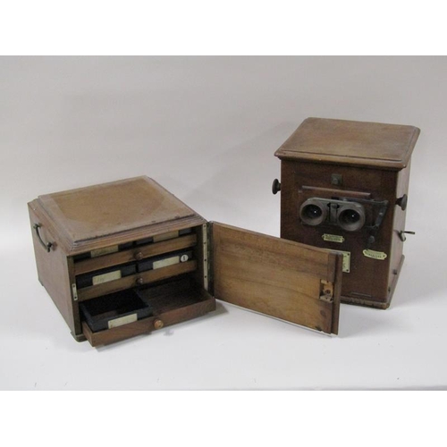 1336 - An early 20c French stereoscope by Richard Fréres, 'Le Taxiphote' and numbered 3466.  It has two ach... 