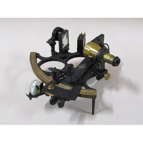 1337 - A Henry Hughes & Son Ltd Husun sextant no.35333, it has a 6in. radius and reading to 10in.  It has a... 