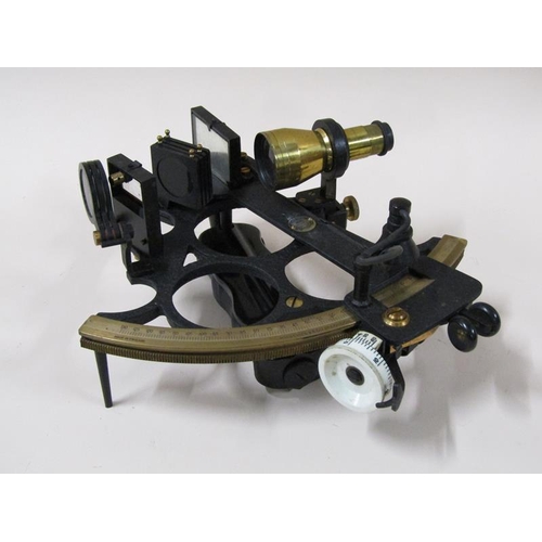 1337 - A Henry Hughes & Son Ltd Husun sextant no.35333, it has a 6in. radius and reading to 10in.  It has a... 