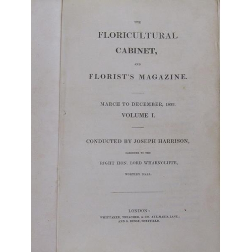 1383 - Twelve books being the Folri Cultural Cabinet and Florists Magazine commencing March 1833 being volu... 